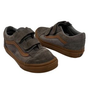 Vans Old Skool Gray Brown Skate Shoe Sneakers Size 3 Youth